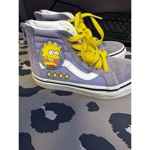 VANS Off The Wall Size 11 Simpsons Shoes High Top Kids Toddler Lisa ForPresident